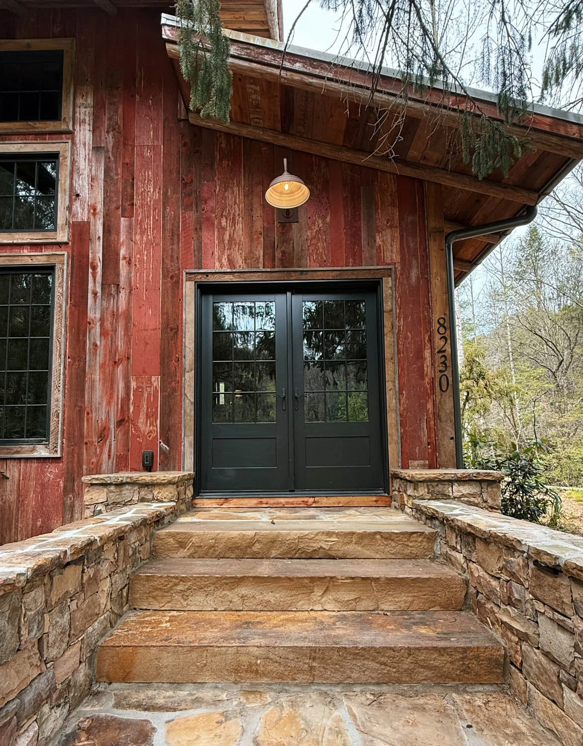 Modern Barn and Front Door Custom Home Build - Mountain Ridge Custom Builders