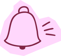 Cloche de réveil rose