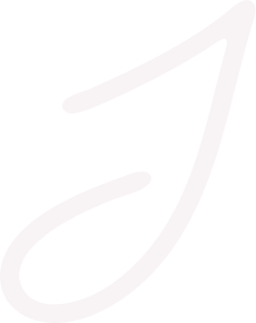 Une grande lettre cursive J de couleur violette sur fond blanc.