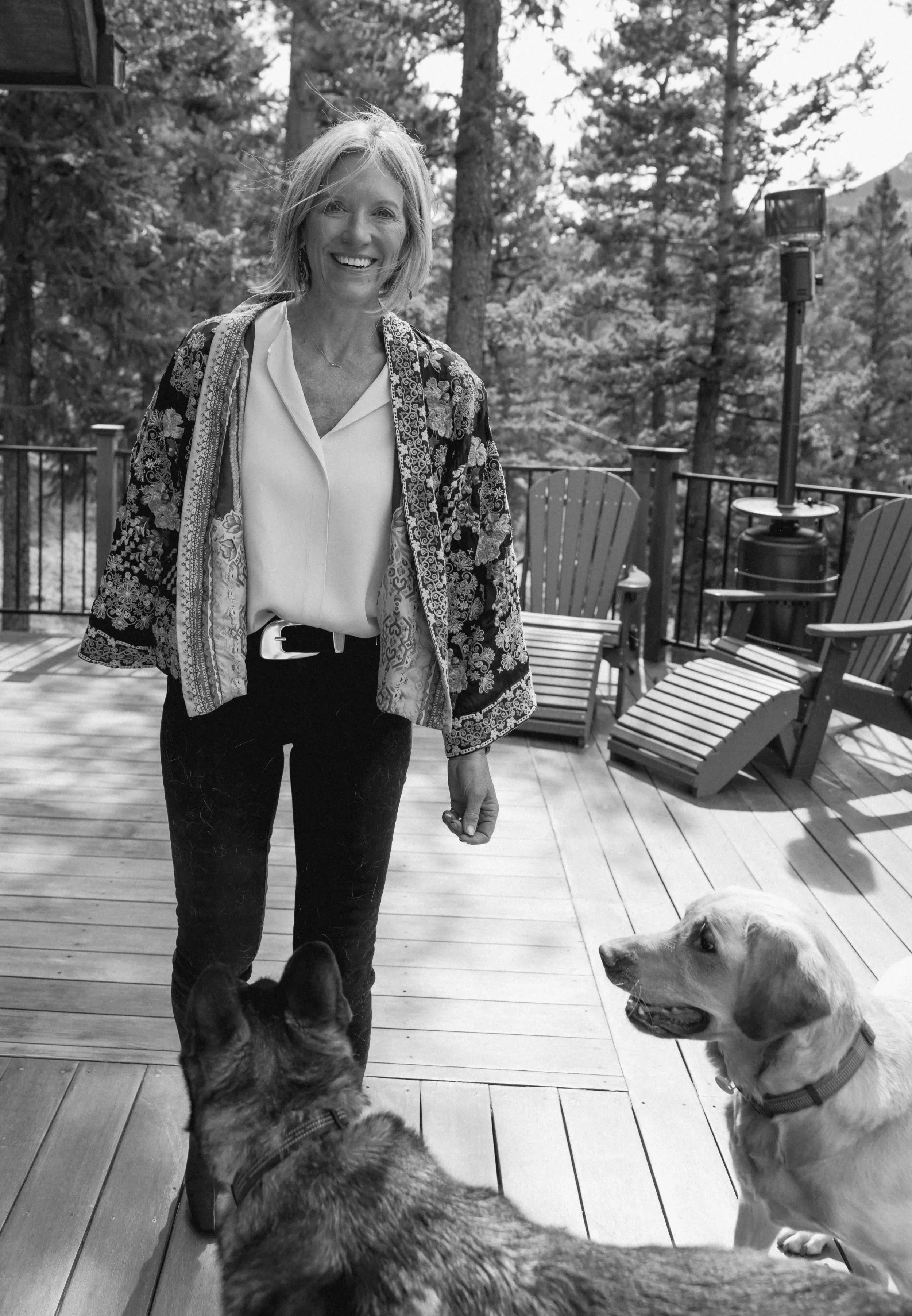 Sandra Smith with her dogs