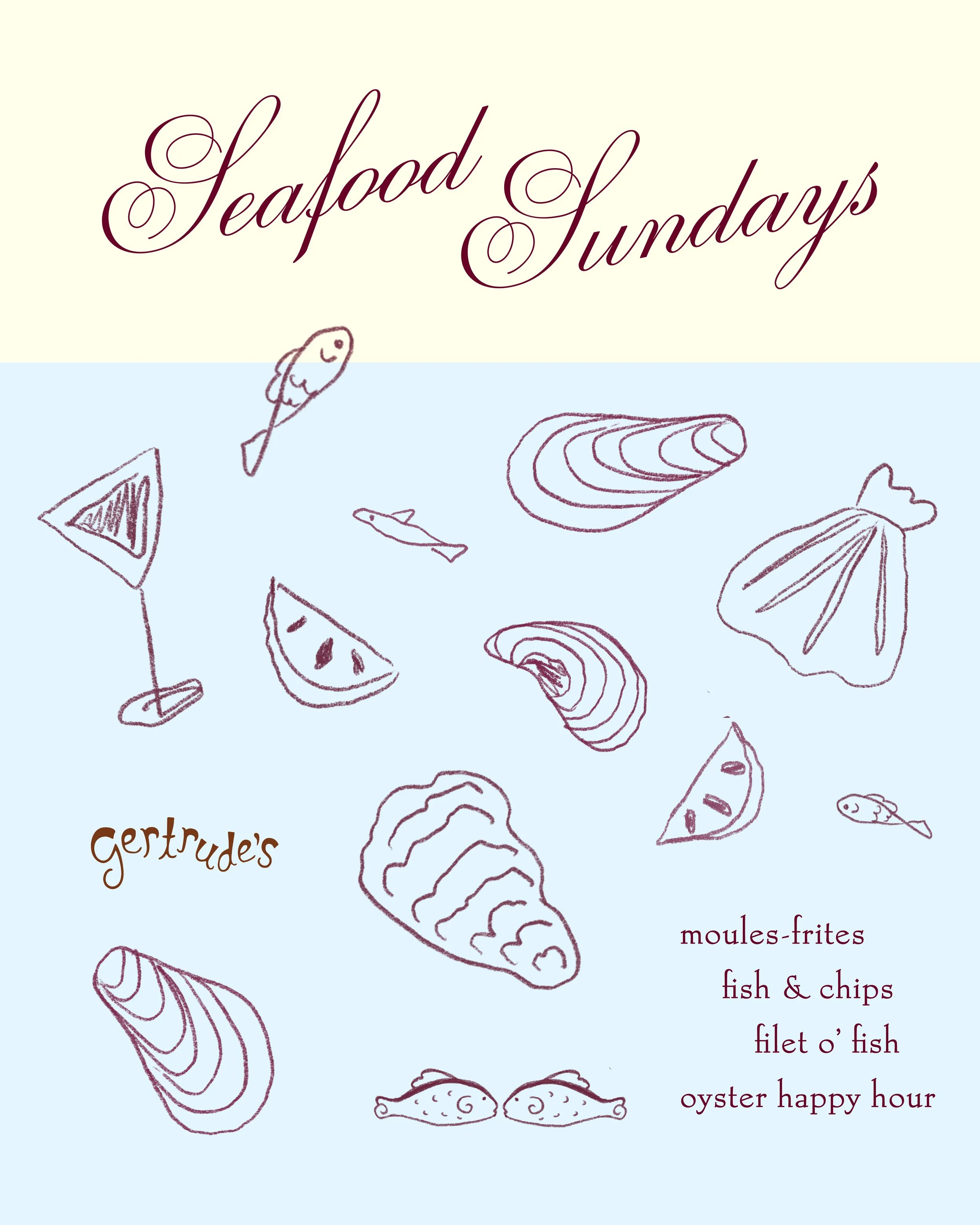 Gertrude's Seafood Sunday