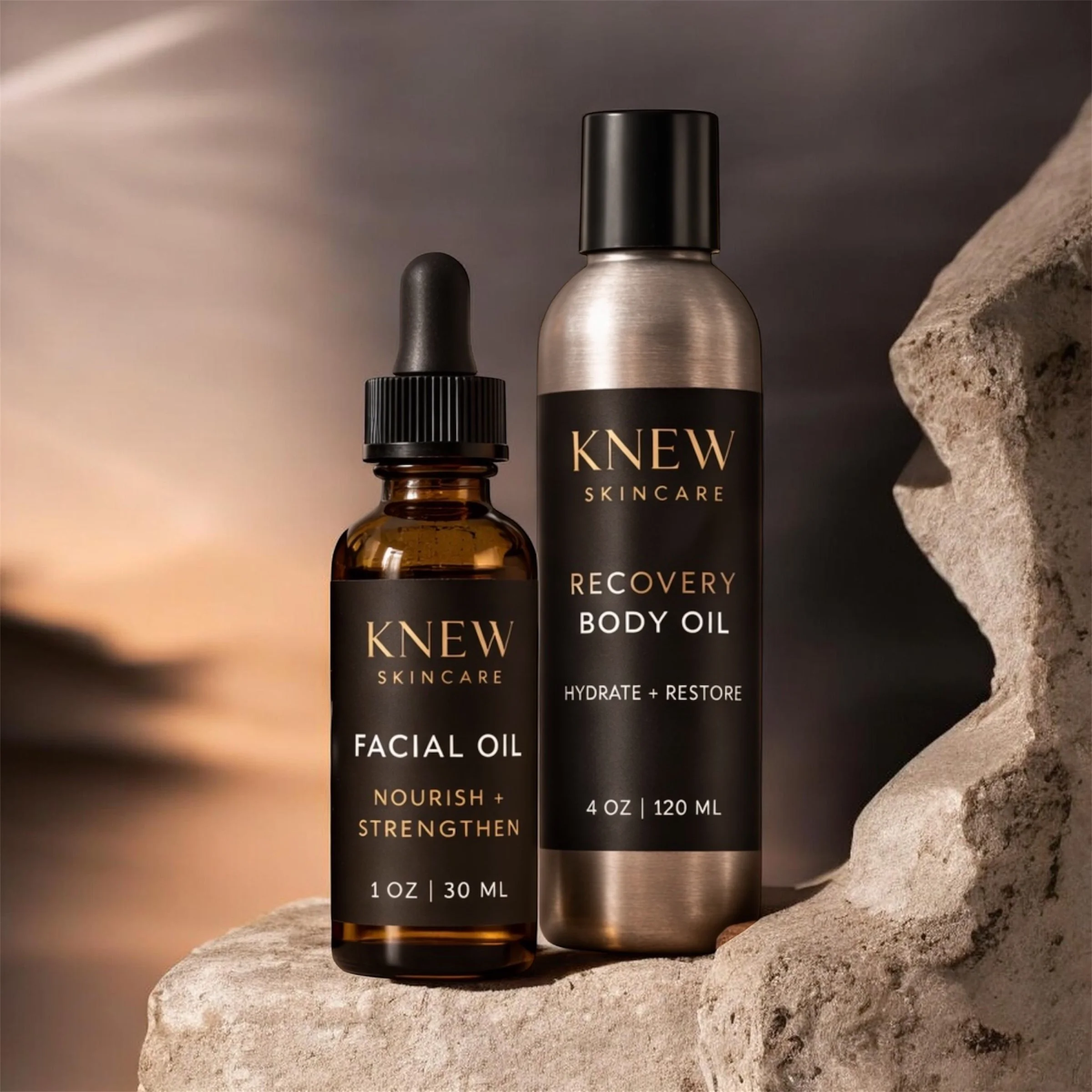 KNEW Skincare Facial Oil & Body Recovery Oil