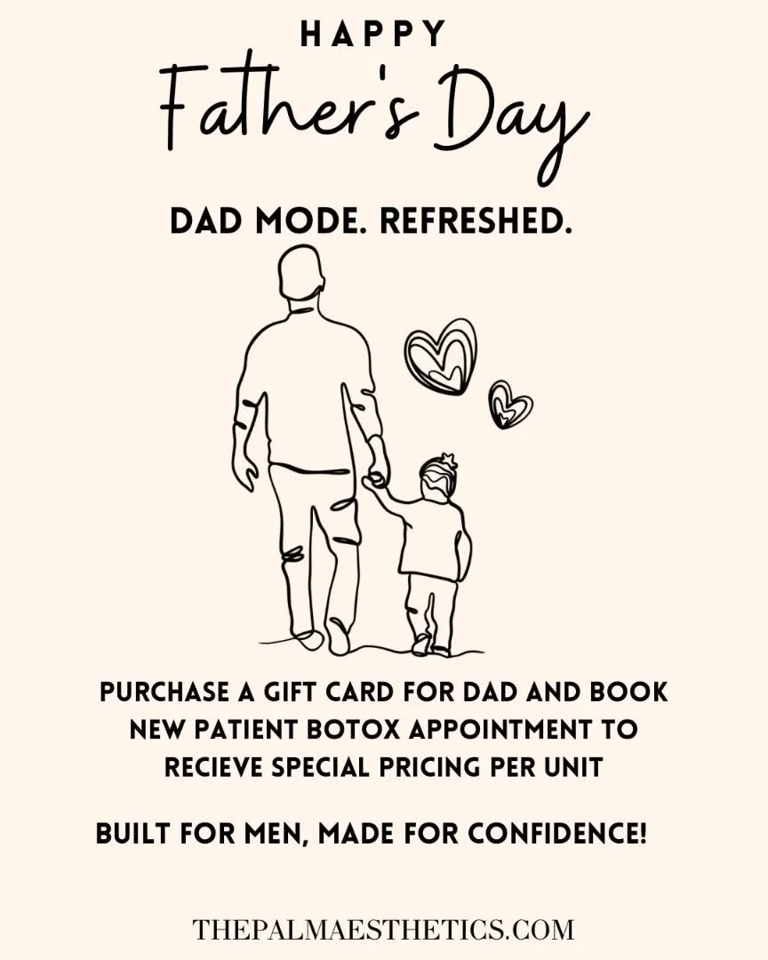 Father&rsquo;s Day Special at The Palm Aesthetics 

 Because dads deserve self-care too! Book Dad in this Father&rsquo;s Day and enjoy our special BOTOX promo pricing. Give the gift of confidence, relaxation, and a little well deserved pampering book