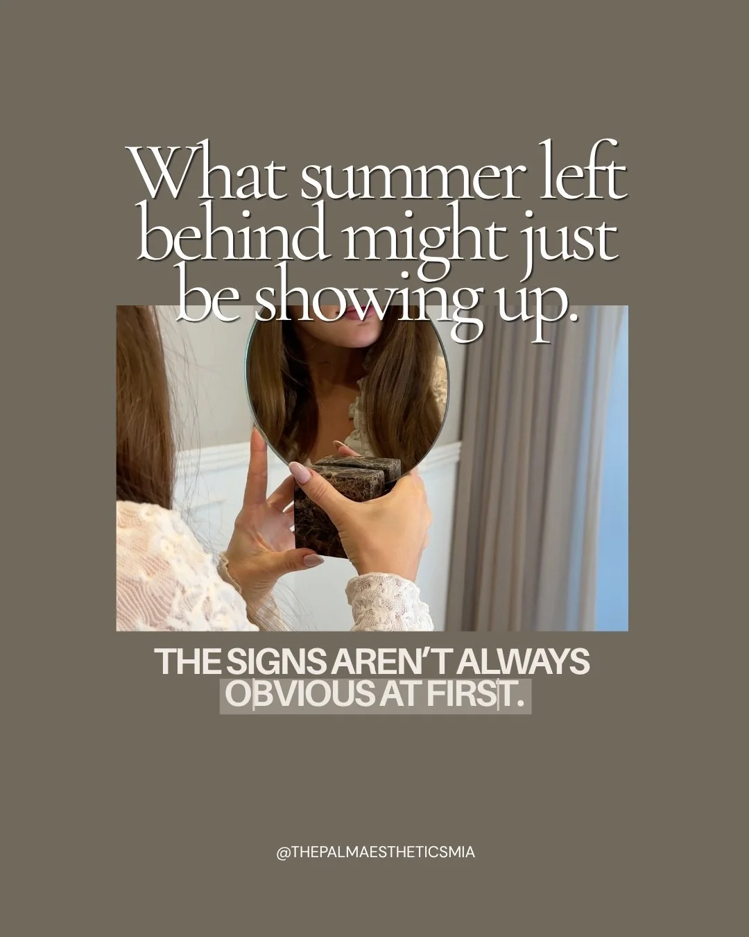 Starting to notice what summer left behind on your skin?

More visible sun spots, uneven tone, texture, or fine lines can be a good reason to take another look at your routine.

Sometimes that means getting more consistent with your at-home skincare.