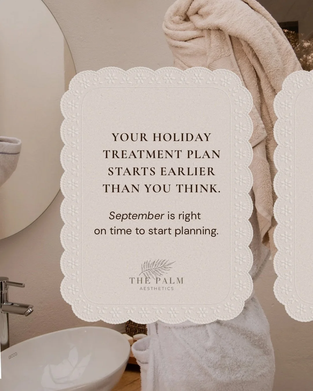 September might feel early to start thinking about the holidays, but when it comes to your treatments, it&rsquo;s right on time.

Microneedling results build over a series. Tox needs time to settle. And your at-home skincare needs consistency to make
