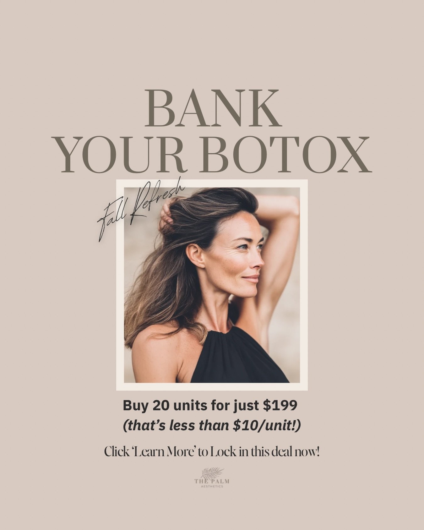 A little planning now, a refreshed look when you&rsquo;re ready. 💉

With family photos, fall events, and the holidays ahead, now is a good time to plan your next Botox treatment.

For a limited time, you can bank 20 units of Botox for $199 at The Pa