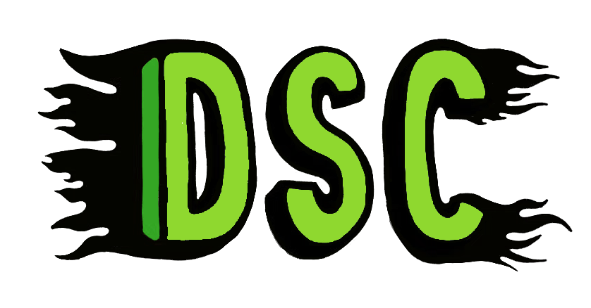 Green and black logo with the word or abbreviation 'DSC' in bold, stylized letters.