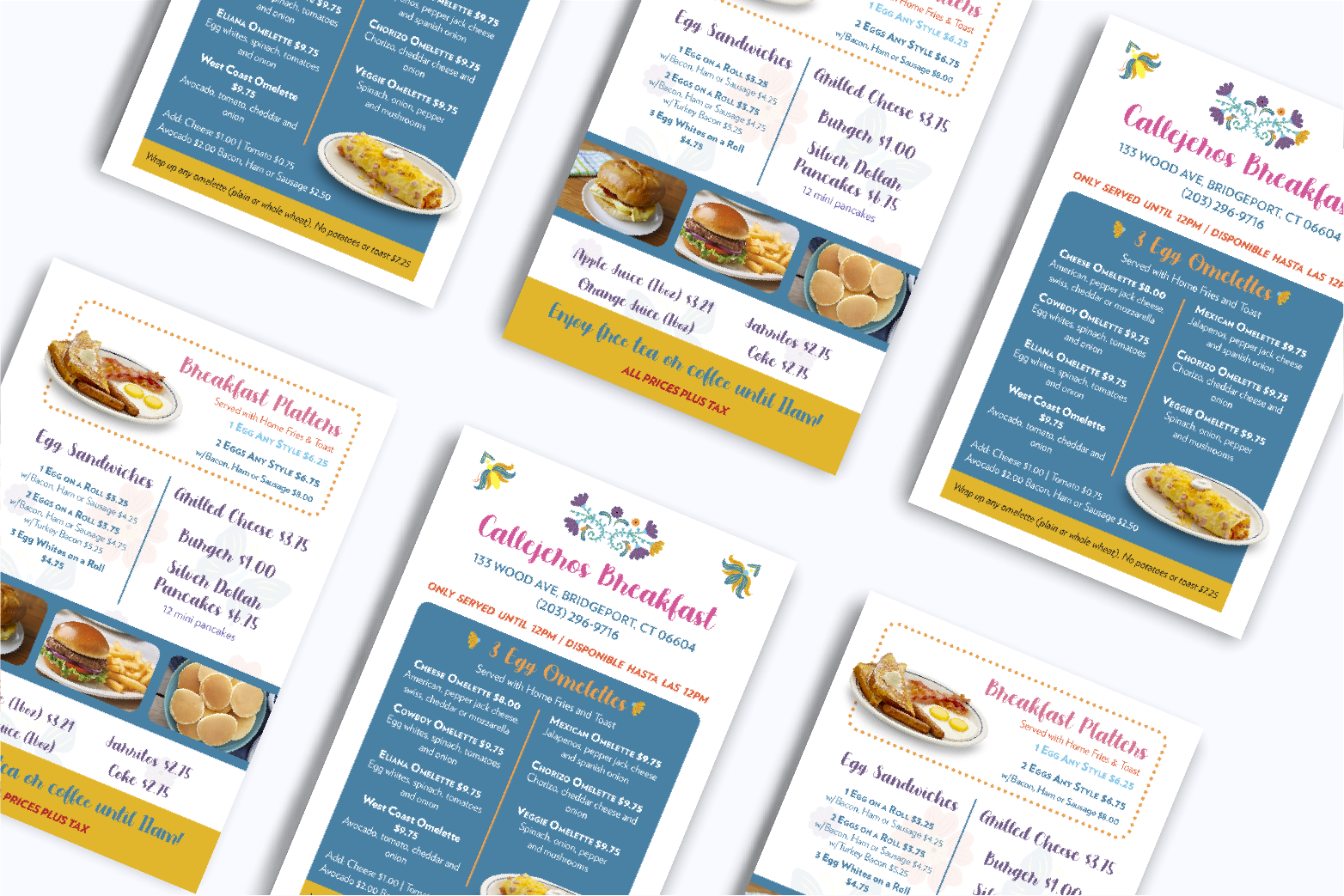 Callejeros Bridgeport - Breakfast Menu