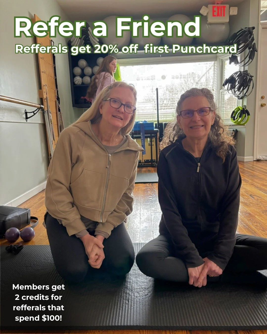 Movement is better with friends 💚

Love your experience at Balanced? Share it. 

Our referral program is a simple way to invite someone into supportive movement, expert care, and community.

#BalancedPilates #CommunityWellness #MoveWithPurpose