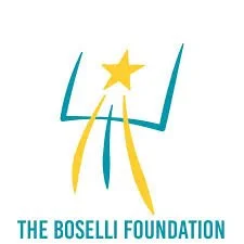 Logo of The Boselli Foundation with a yellow star above stylized blue and yellow lines and the foundation's name at the bottom.