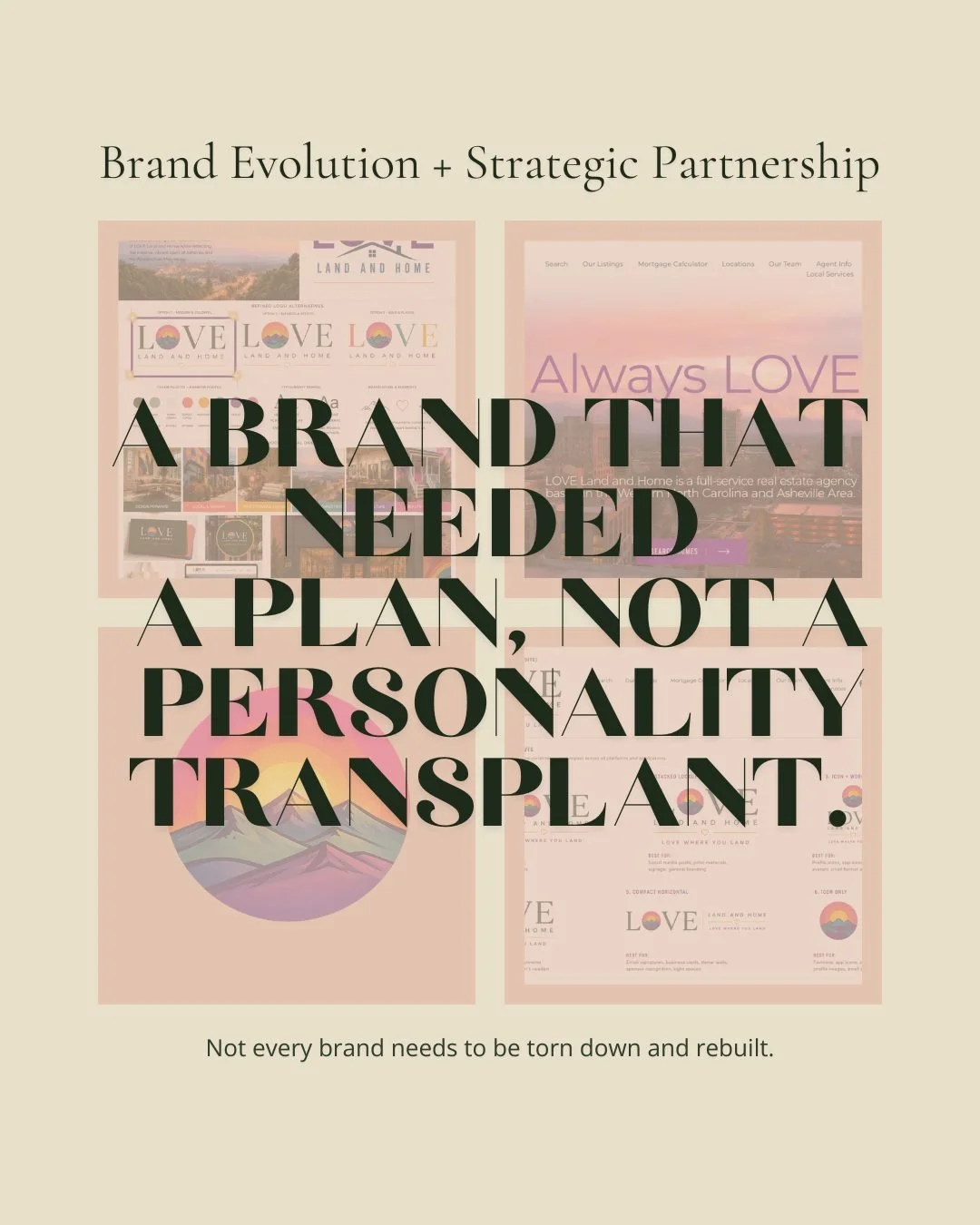 Not every brand needs to be torn down and rebuilt. Sometimes the good stuff is already there. It just needs clarity, consistency and an actual plan for where it's going. That's been a huge part of my work with Love Land + Home.

We took what already 