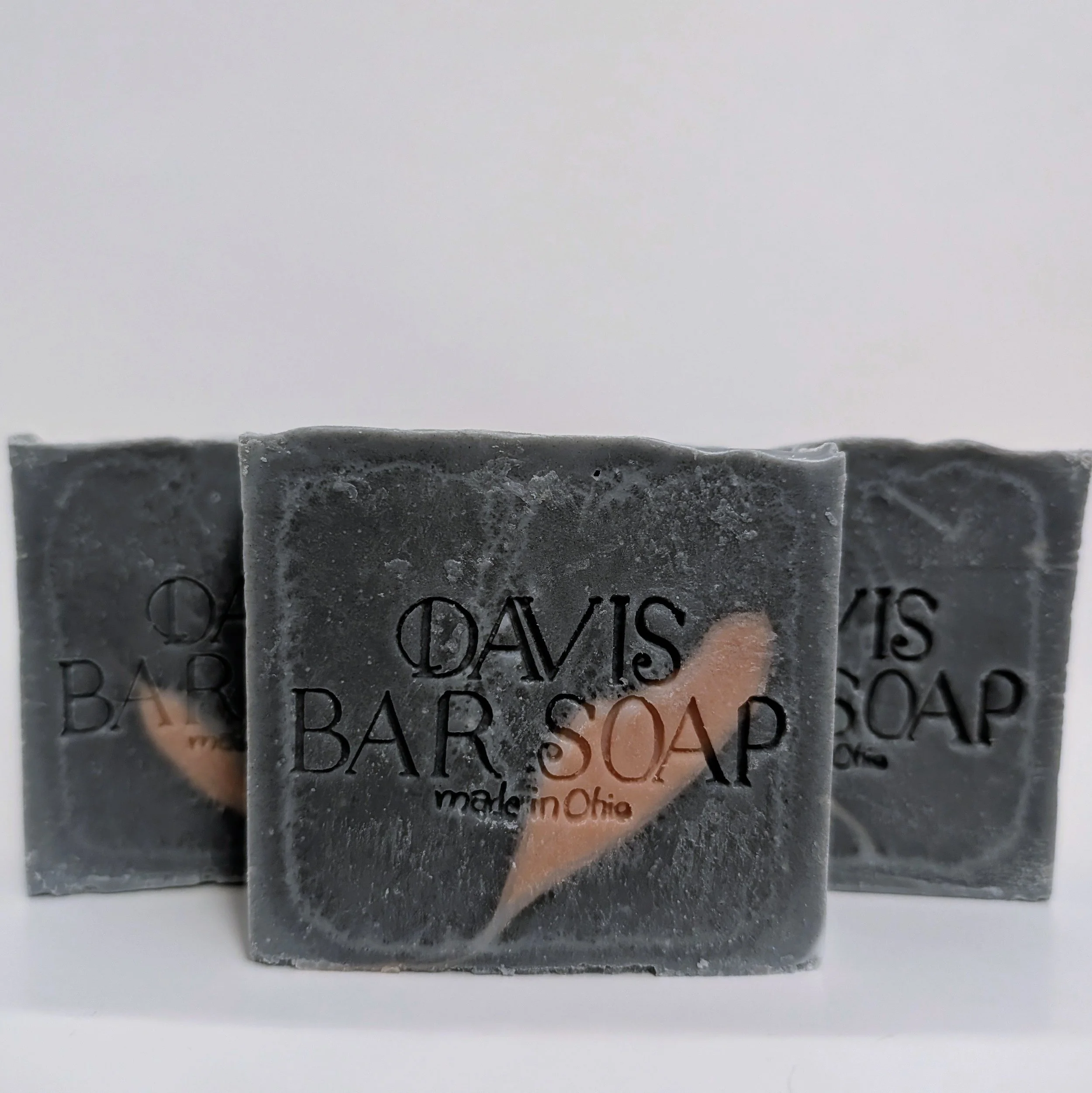Black Cherry Natural Soap with activated charcoal and french pink clay