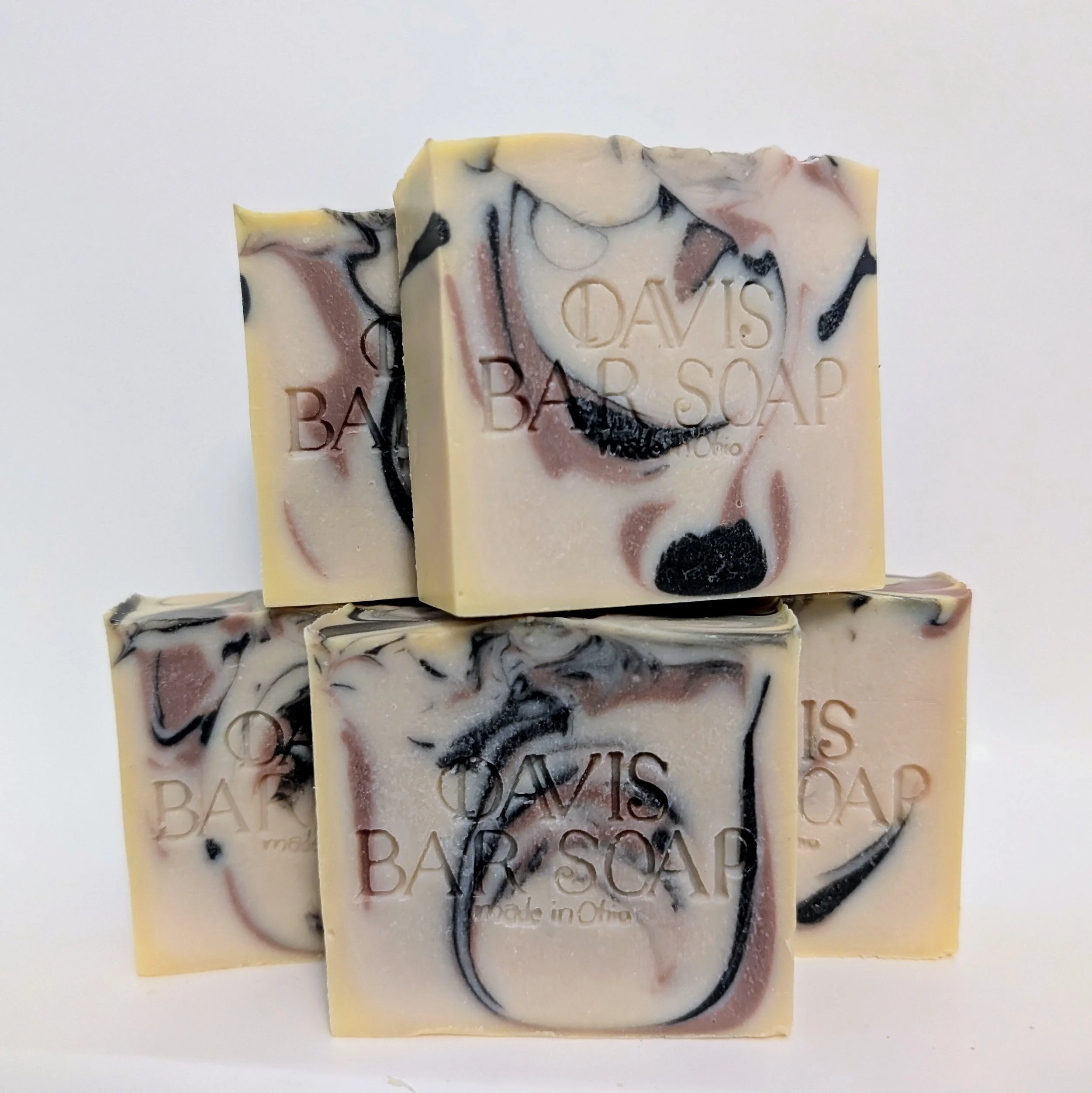 Pink clay, activated charcoal, natural, sensitive skin, handmade