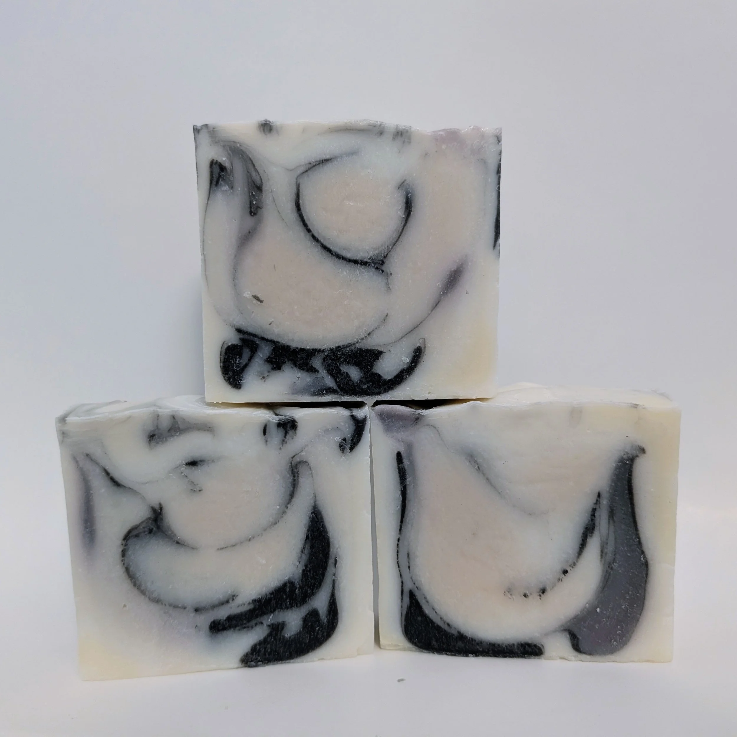 Lavendar Vanilla natural soap with activated charcoal and indigo root