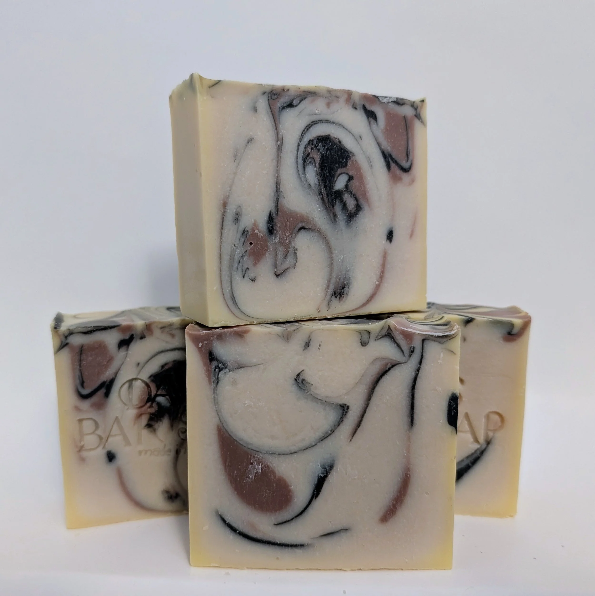 Pink clay, activated charcoal, natural, sensitive skin, handmade