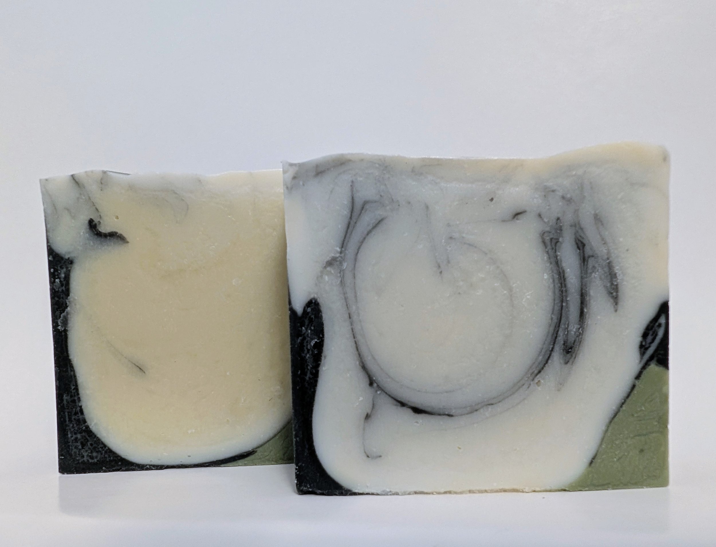 White Pine sensitive skin bar soap with activated charcoal and french green clay