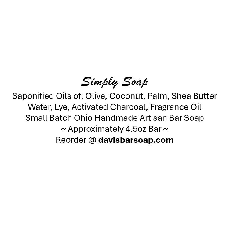 Tobacco Vanilla men's soap with activated charcoal cleansing power