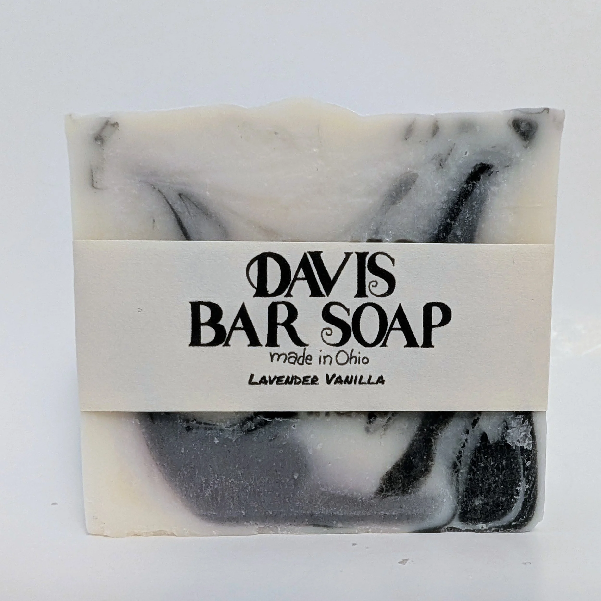 Lavendar Vanilla natural soap with activated charcoal and indigo root