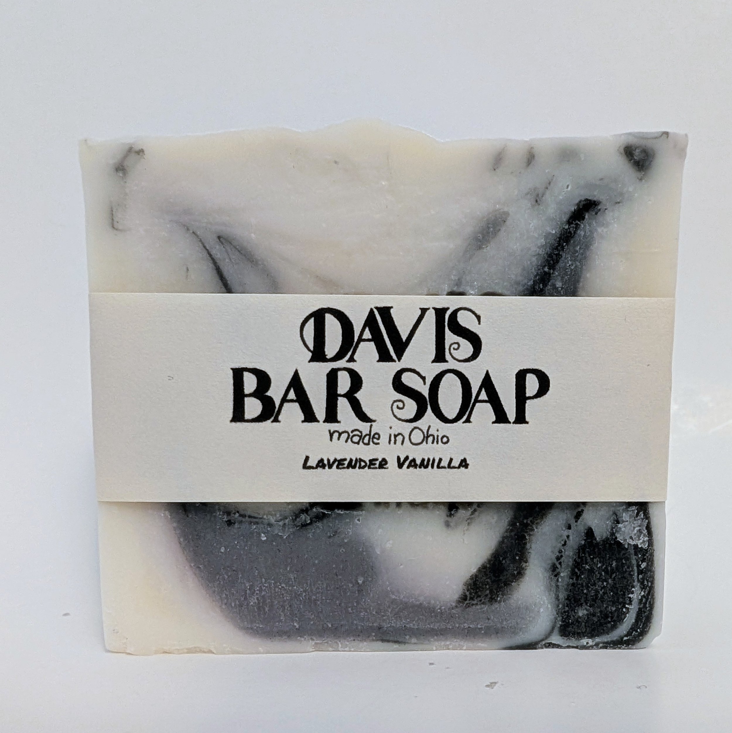 Lavendar Vanilla natural soap with activated charcoal and indigo root