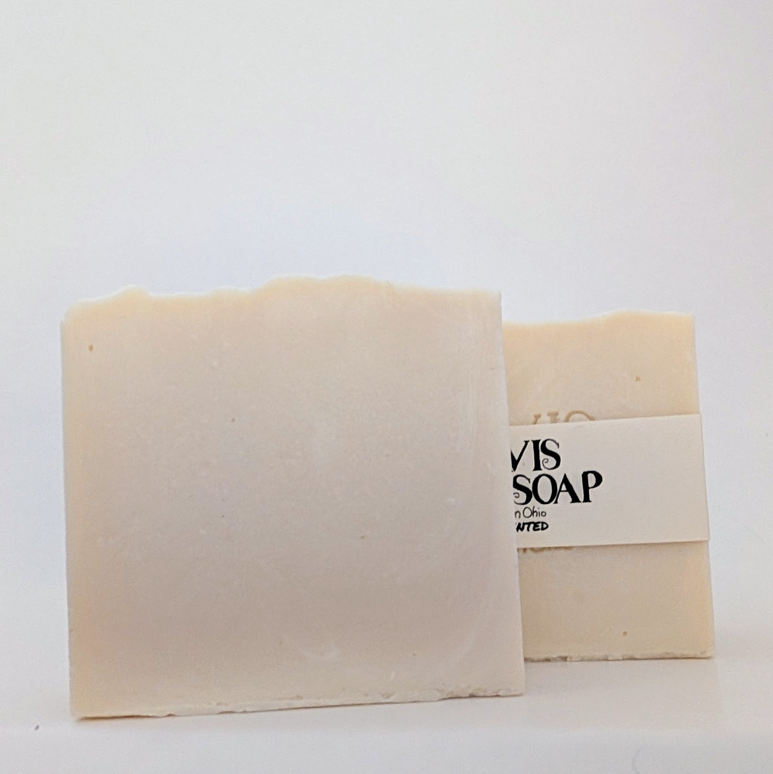 100% natural unscented luxurious bar soap for the most sensitive skin. Made with olive oil, Palm oil, coconut oil and Shea butter.