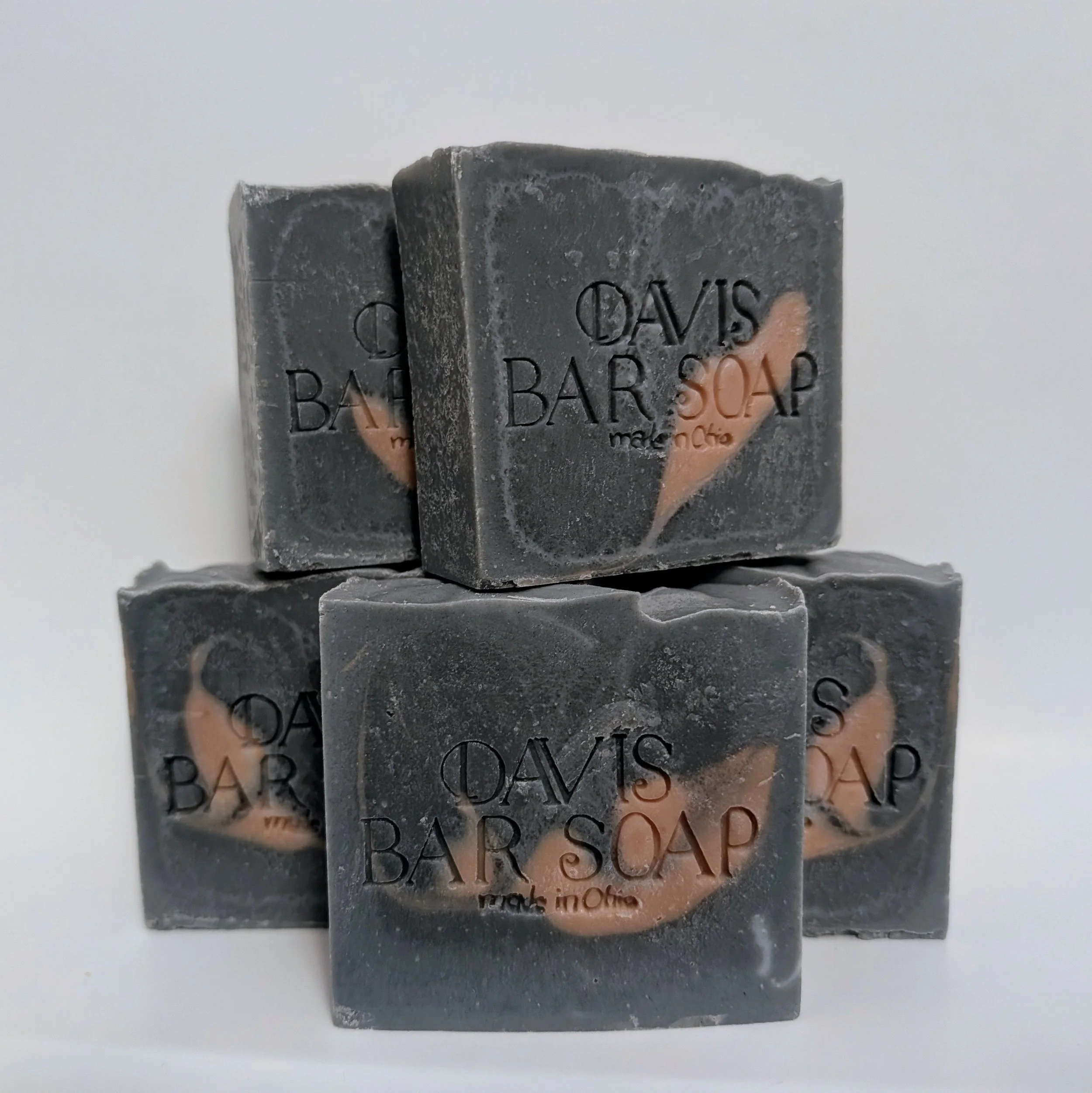 Black Cherry Natural Soap with activated charcoal and french pink clay