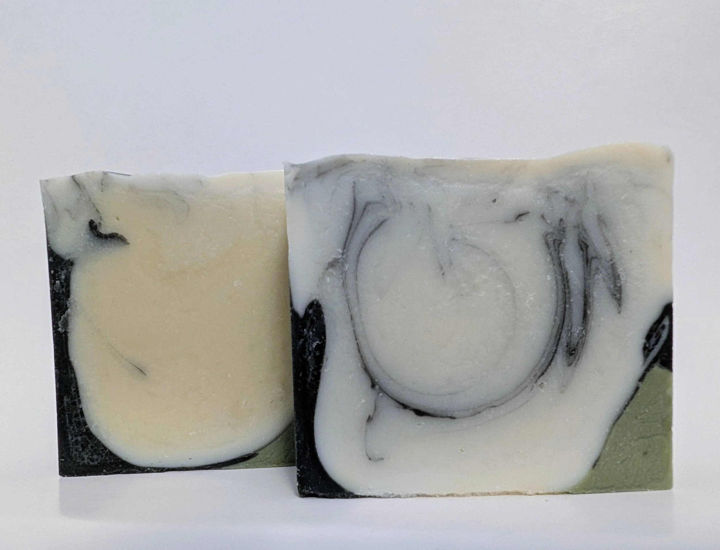 White Pine sensitive skin bar soap with activated charcoal and french green clay