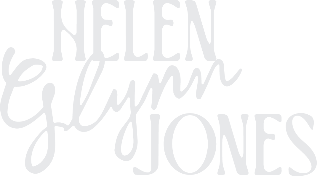 Stylized text with the name 'Helen Ellyn Jones' in a mix of cursive and block fonts.