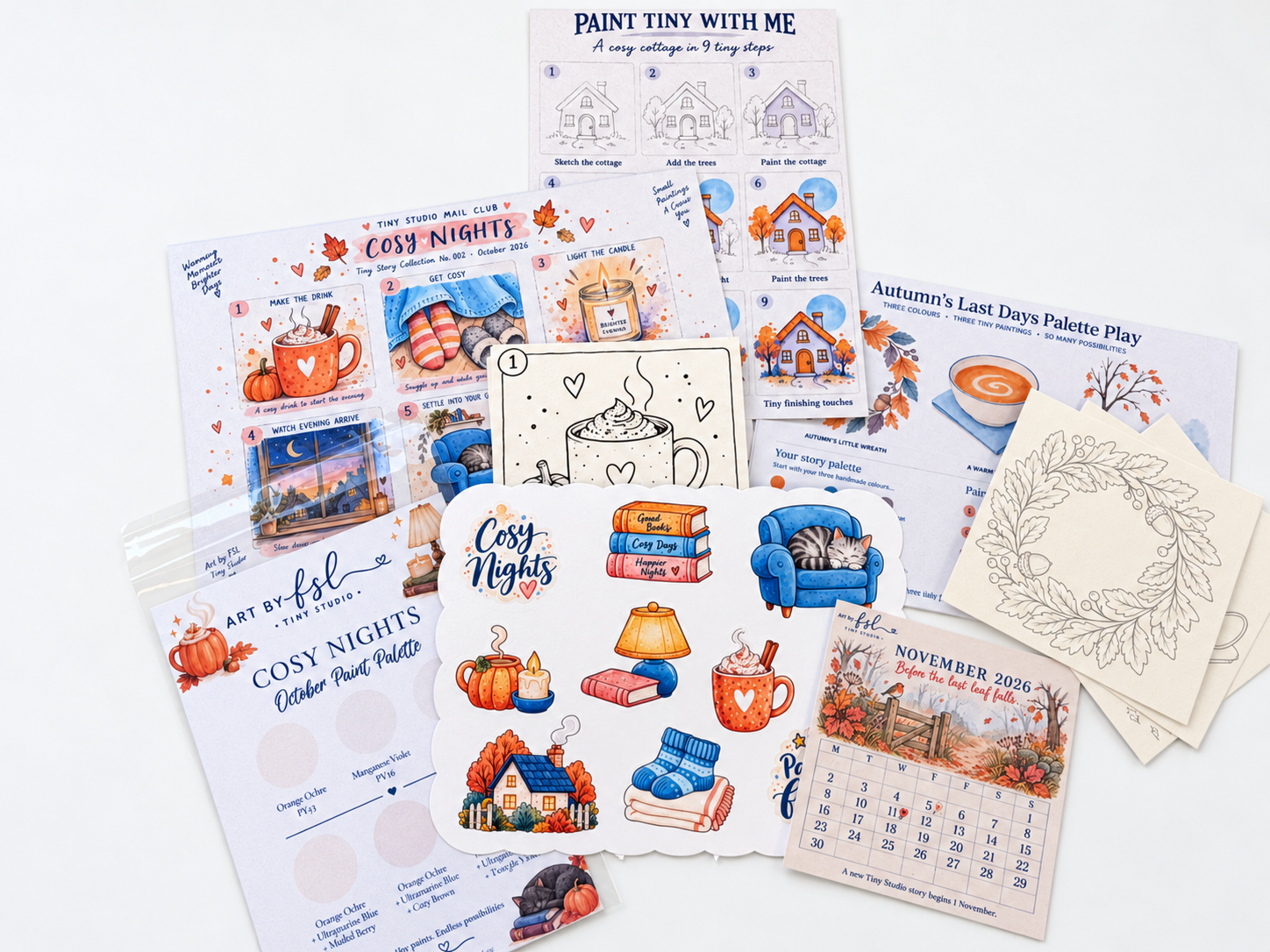 Tiny Studio Mail Club — October: Cosy Nights In