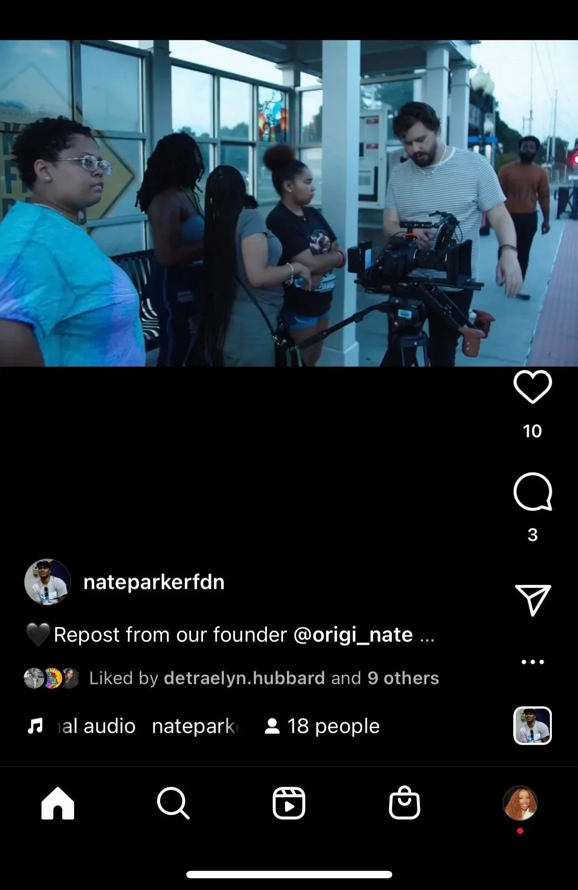 Directing one of my scenes on the train tracks