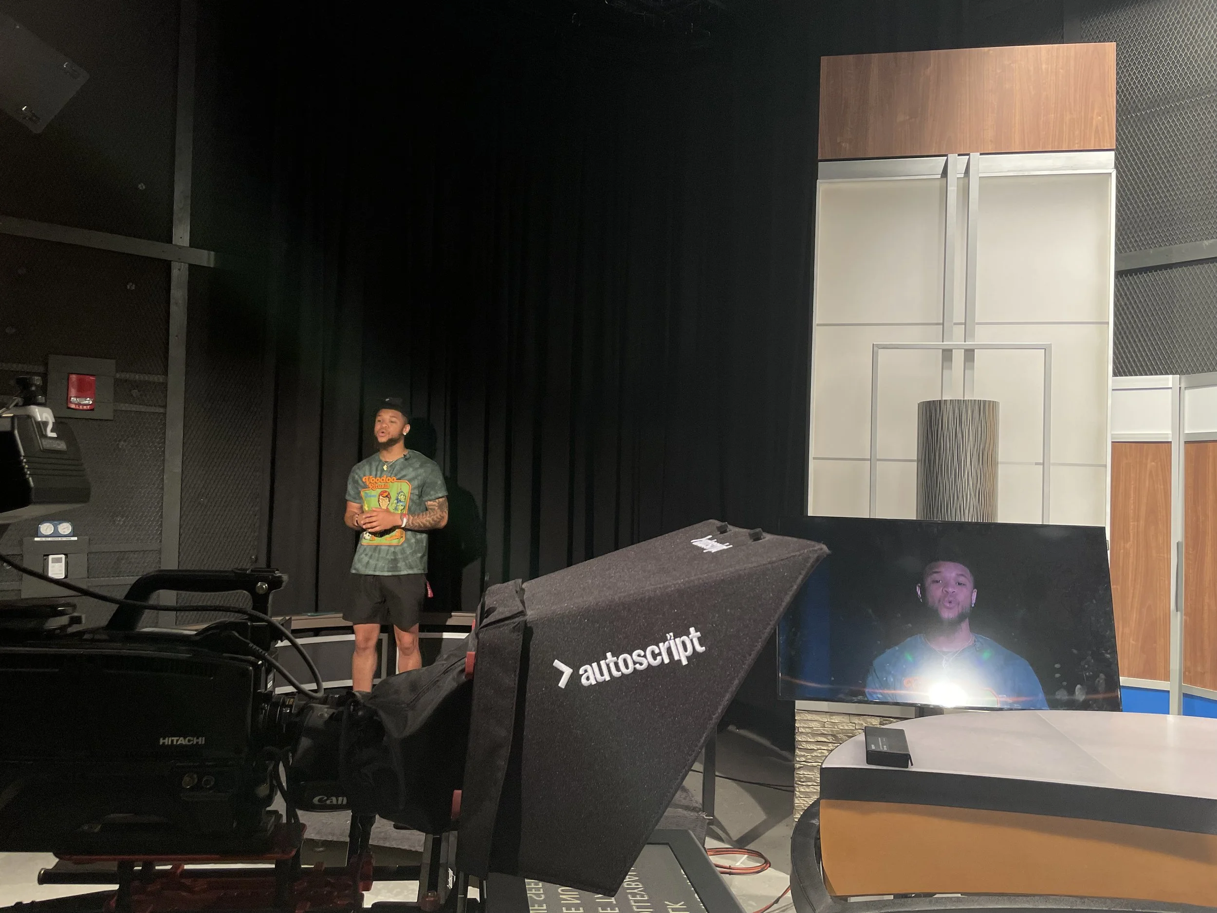 TV Production student during its live sports segment