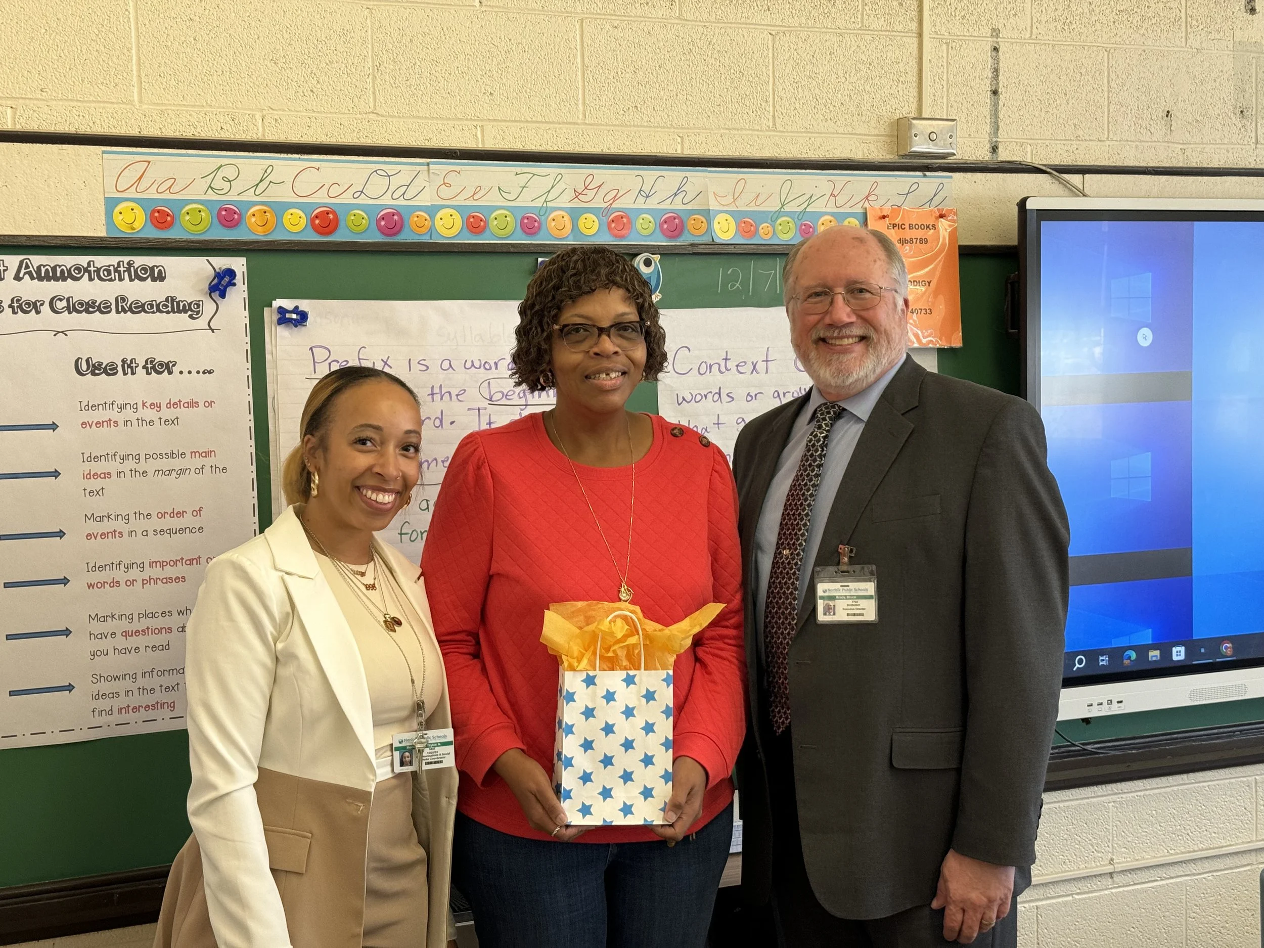 Surprised my 3rd grade teacher with a No Matter What award for her dedication and commitment