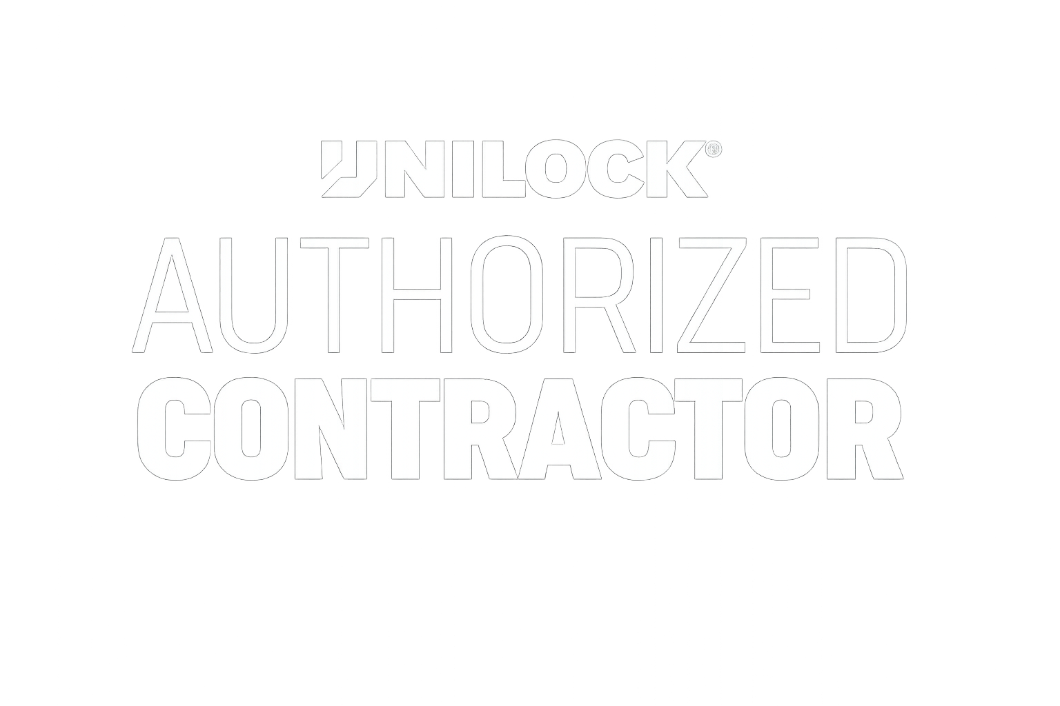 Black background with white text reading 'UNLOCK AUTHORIZED CONTRACTOR'
