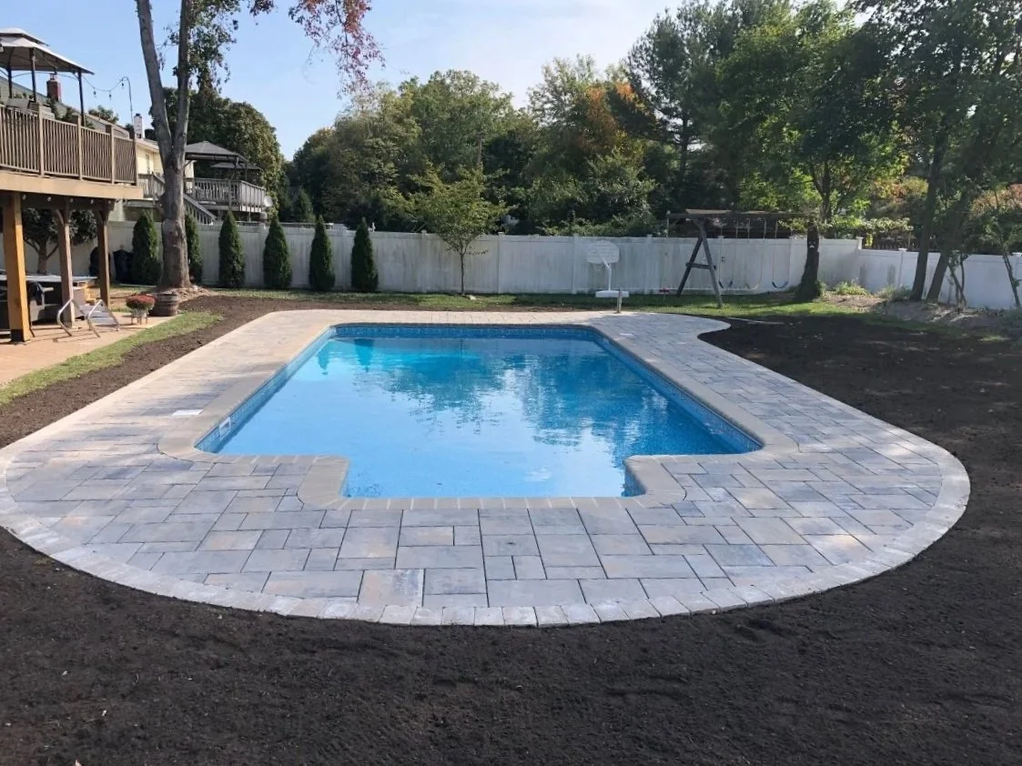 A custom swimming pool landscaping design.  - Green Nature Landscape Design