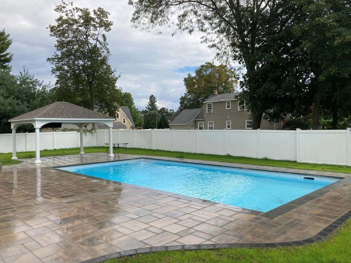 A luxurious swimming pool landscaping design. - Green Nature Landscape Design