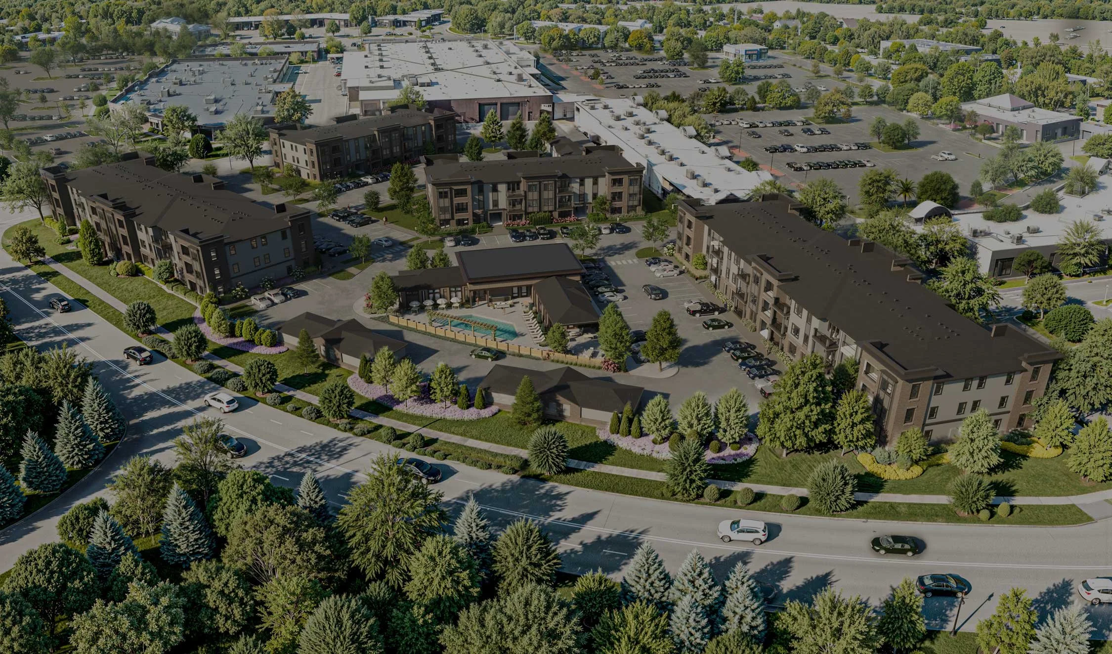 The Reserve at Mill Run | Luxury Apartments in Hilliard, OH | Aerial of Community