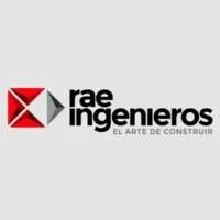 Logo of Rae Ingenieros, featuring a red and white geometric symbol and the company name with the tagline 'El Arte de Construir'.