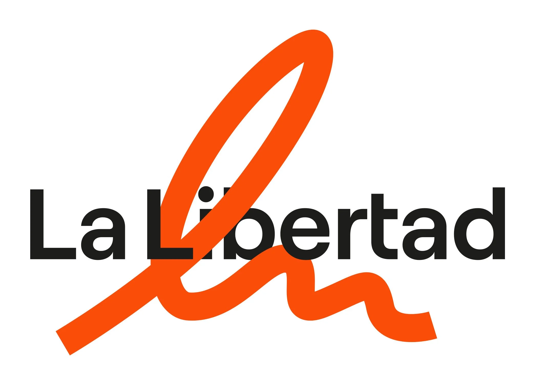 The logo of La Libertad, featuring black text with an orange stylized letter 'L' overlapping the text.
