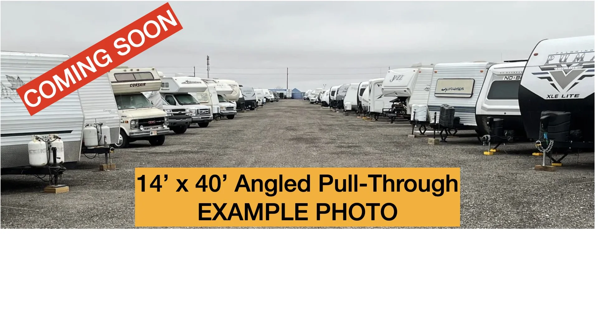 14x40 RV Boat Trailer Pull-Thru Storage
