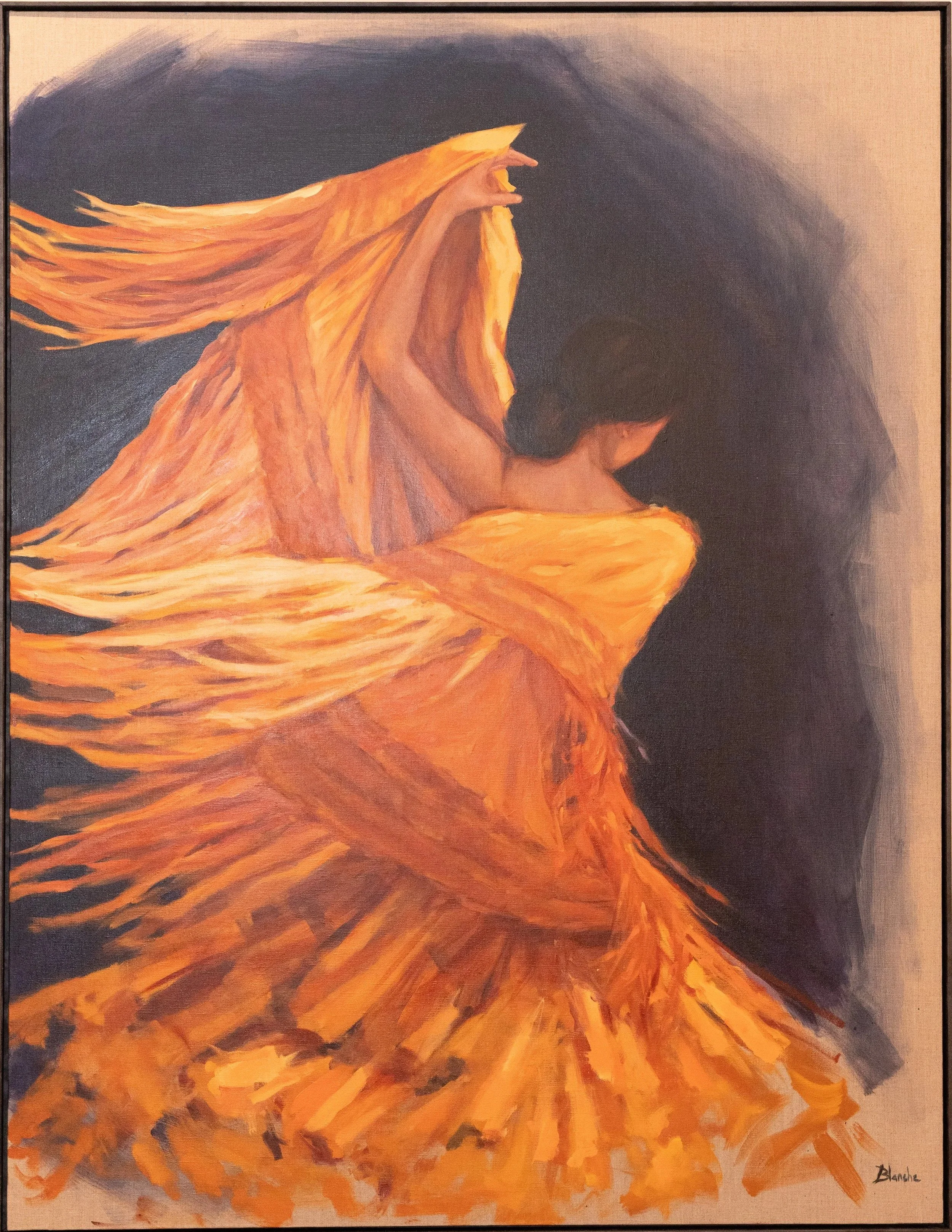 LA GITANA -  130-80cm - Huile sur lin encollé 