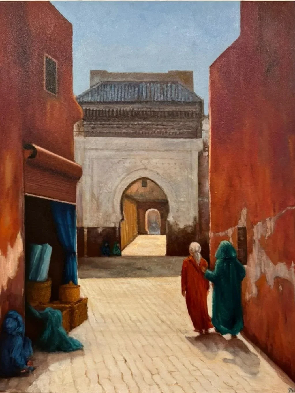 MERCADO DE LA MEDINA ©B.  Bouhamadi - 50-65cm - Huile sur toile