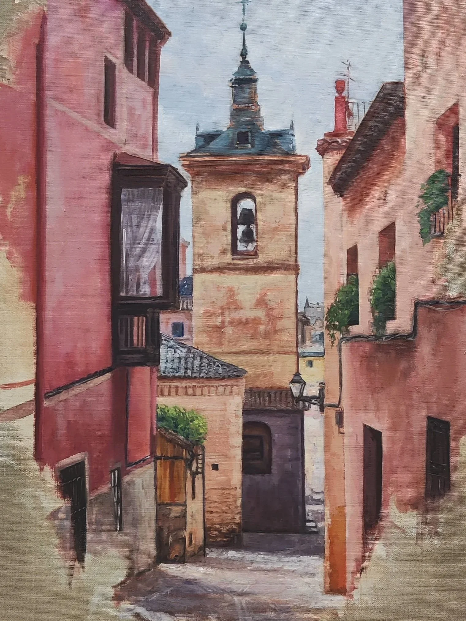 RUELLE TOLEDANE - 72-54cm - Huile sur lin encollé