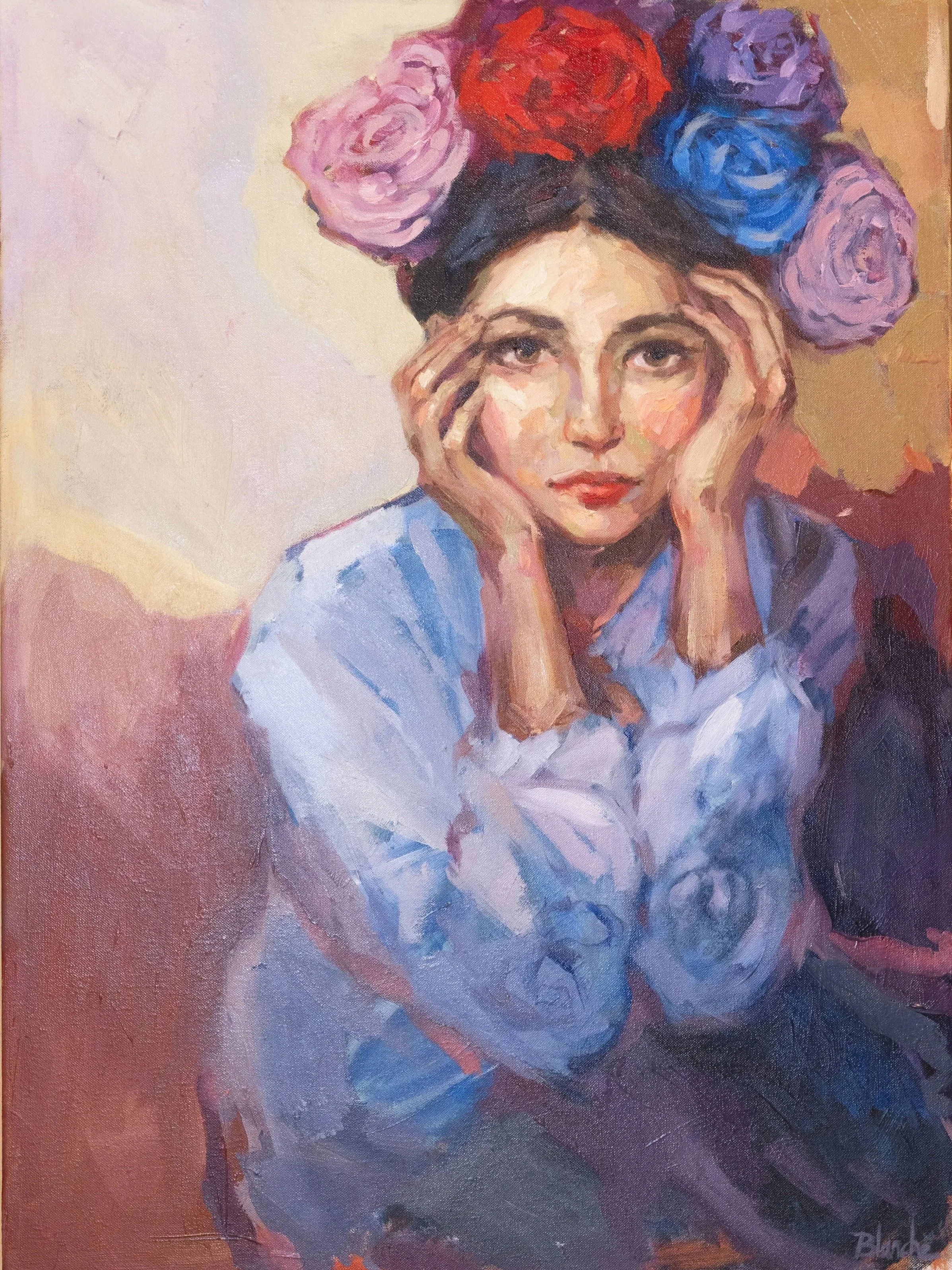 MELANCOLIE - 73-54cm - Huile sur toile