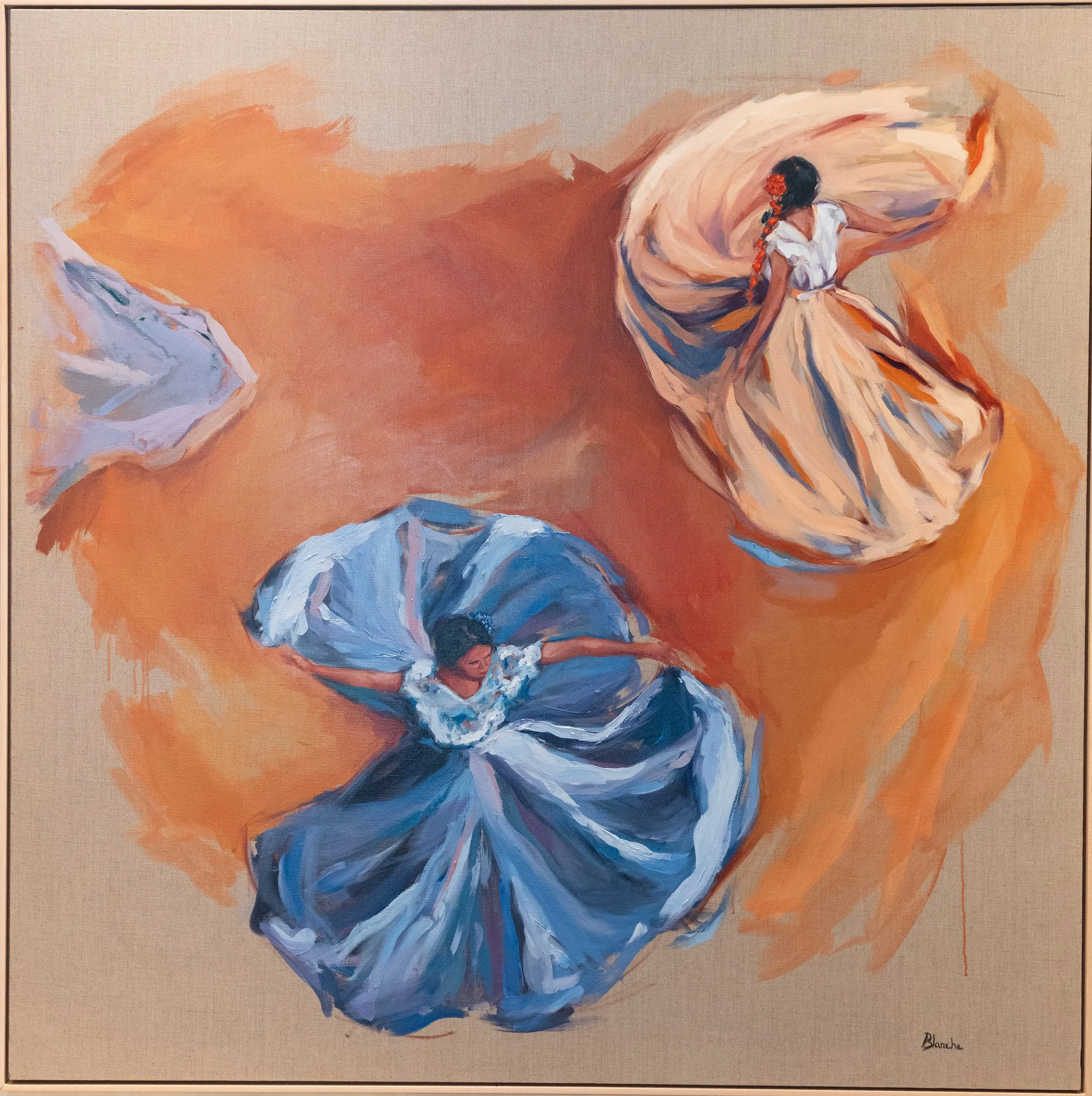 PAVANA CRIOLLA - 130-130cm - Huile sur lin encollé