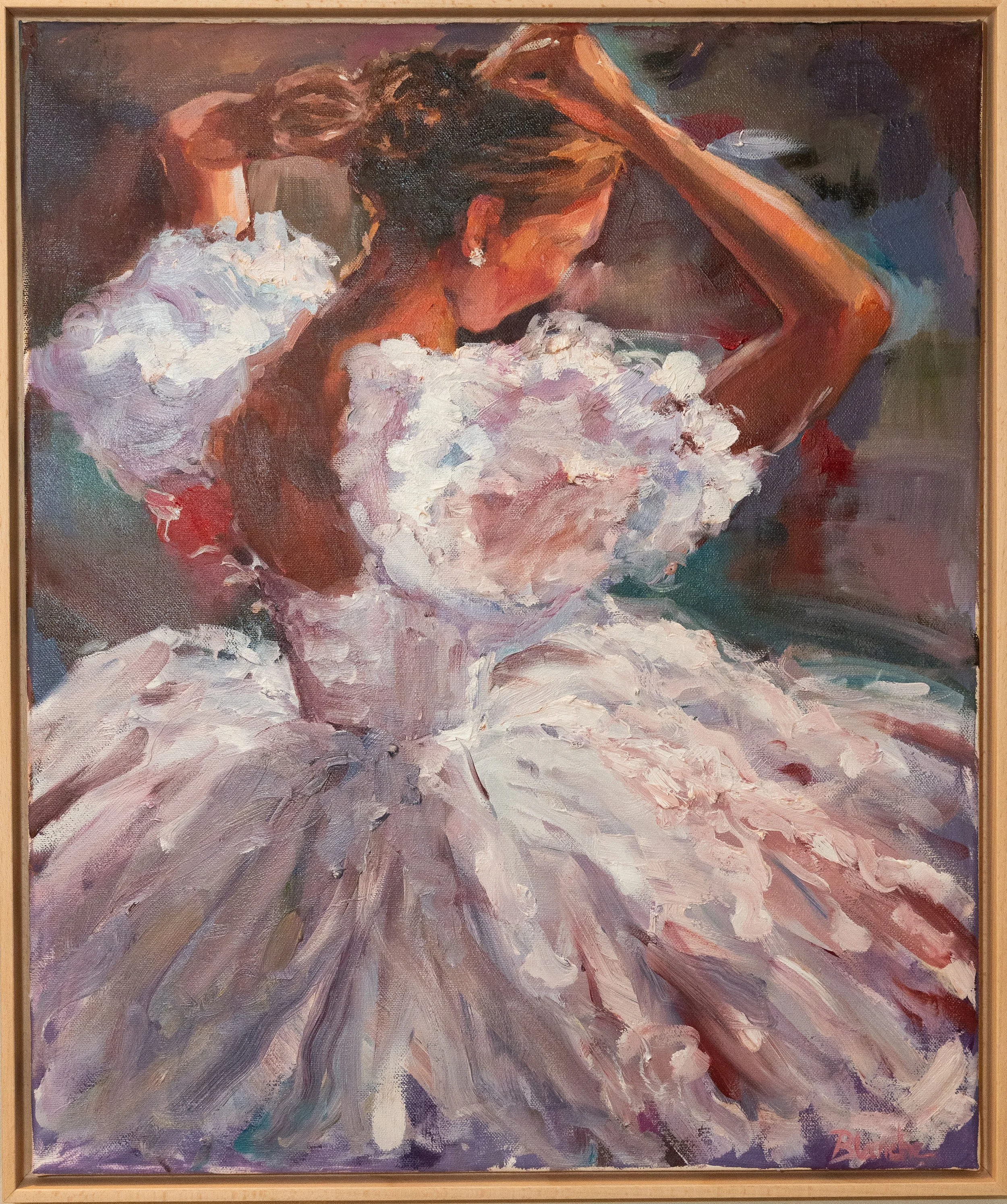 BOUTON DE ROSE ©S. Mattlin - 60-50cm - Huile sur toile