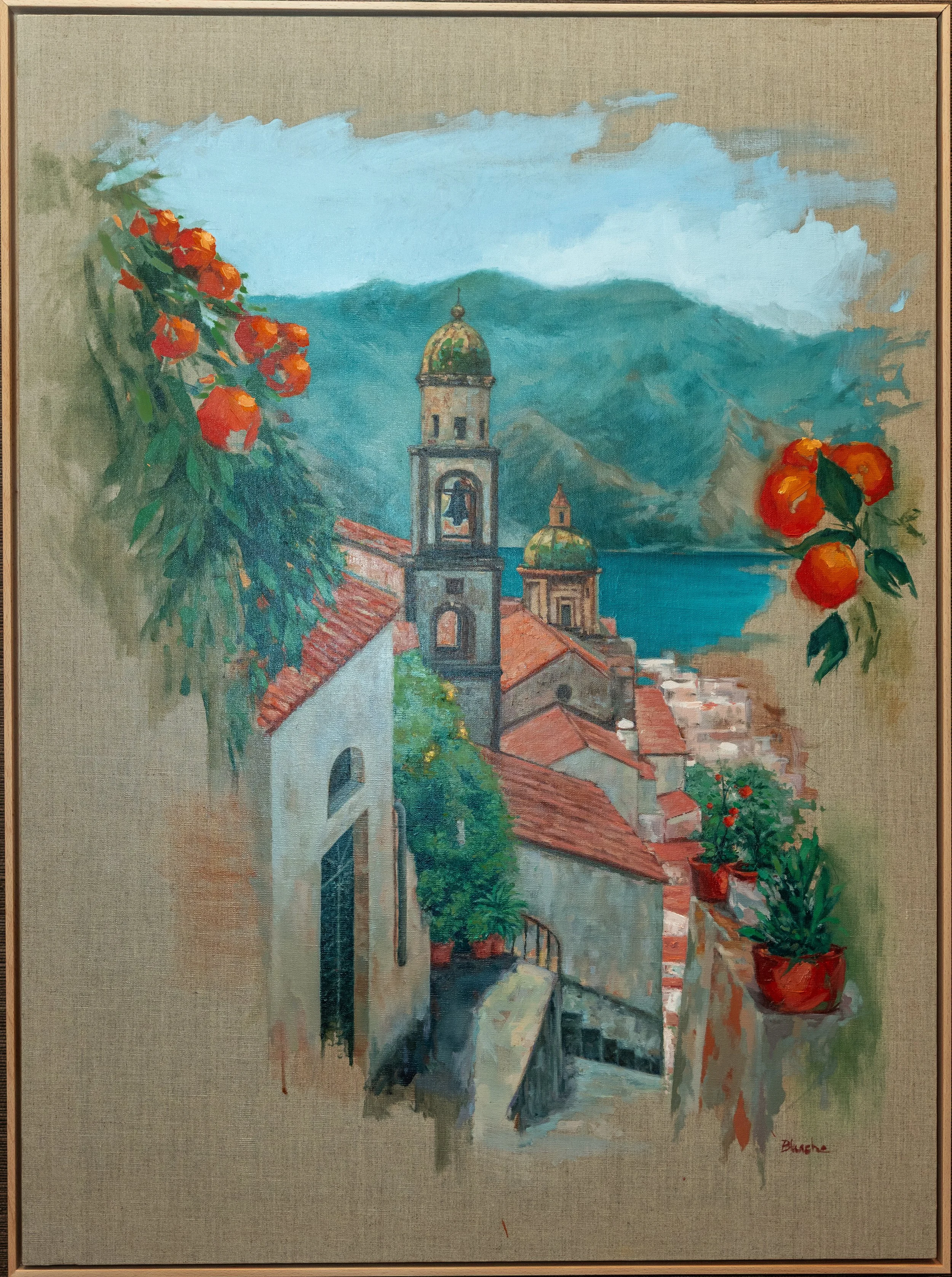 ORANGE D'AMALFI - 110-81cm - Huile sur lin encollé