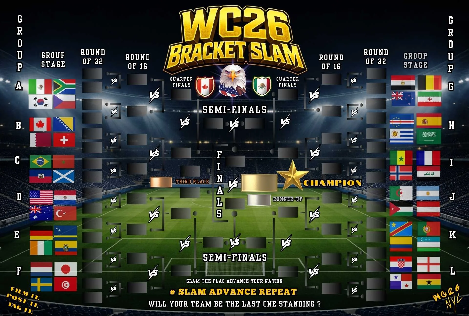 New York City Welcomes the World and the Manhattan Bar World Cup Playbook features the premium World Cup 2026 Bracket Display