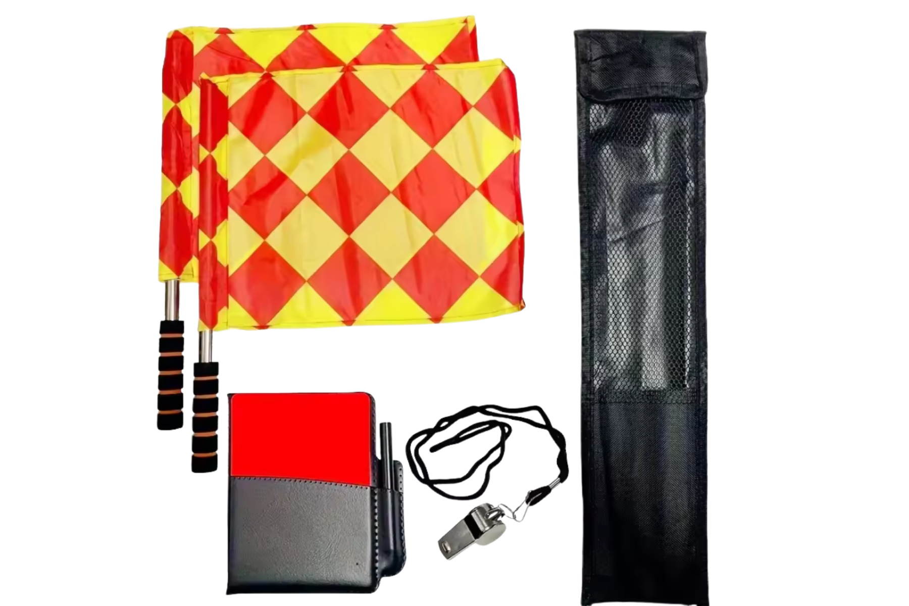 Match Official Signal Kit – Flag, Whistle & Red/Yellow Cards for NYC Bars