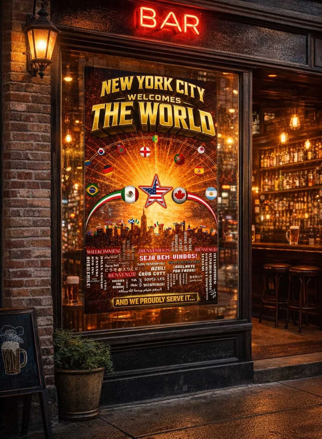 A Manhattan bar's World Cup playbook for soccer fans, featuring New York City Welcomes the World. #ForeverHappensHere