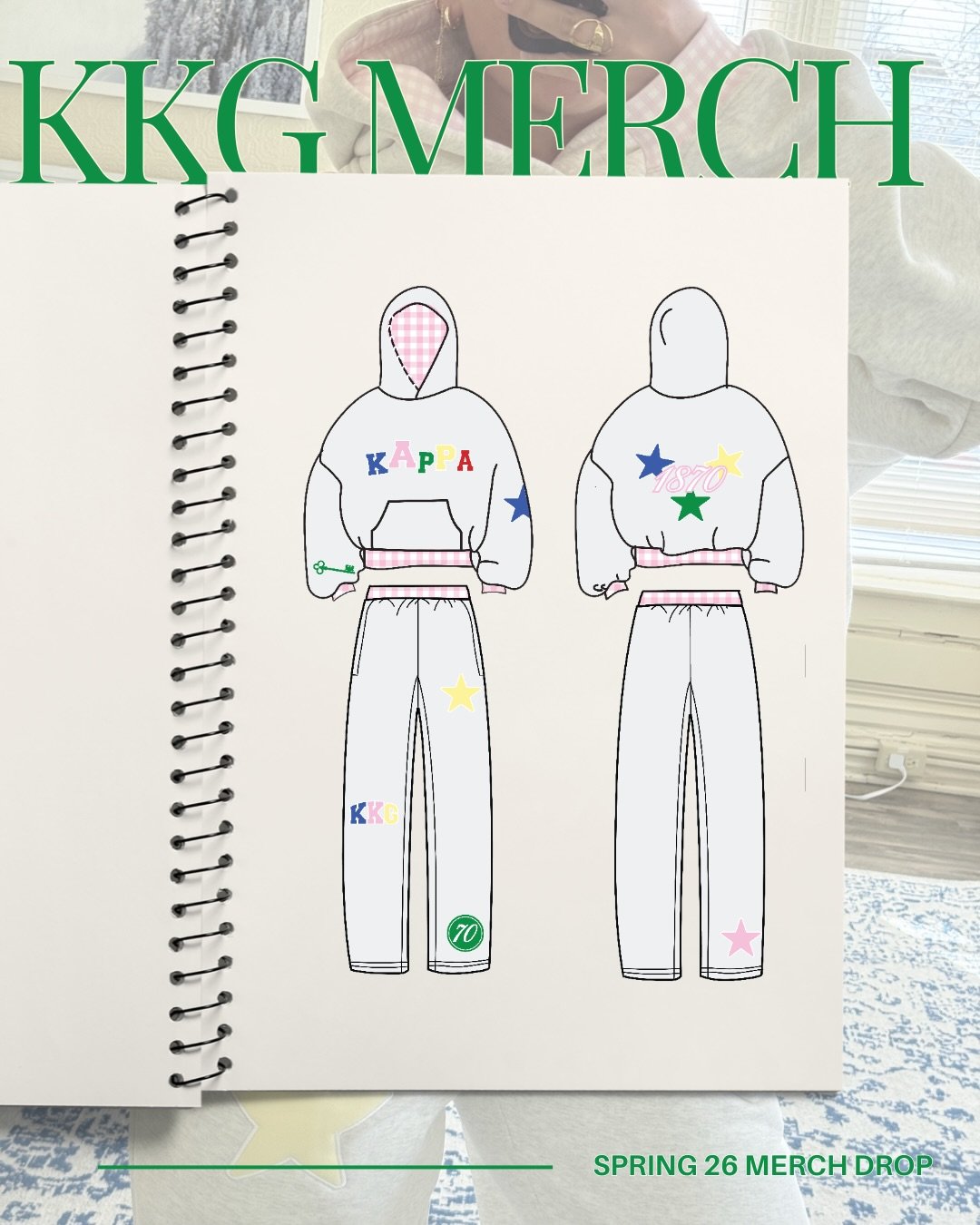 KKG Spring 26&rsquo; Merch

I designed this custom merch drop for Kappa Kappa Gamma to create something that felt more personal and stylish than traditional chapter apparel.

I explored different colorways, graphics, and placements while working dire