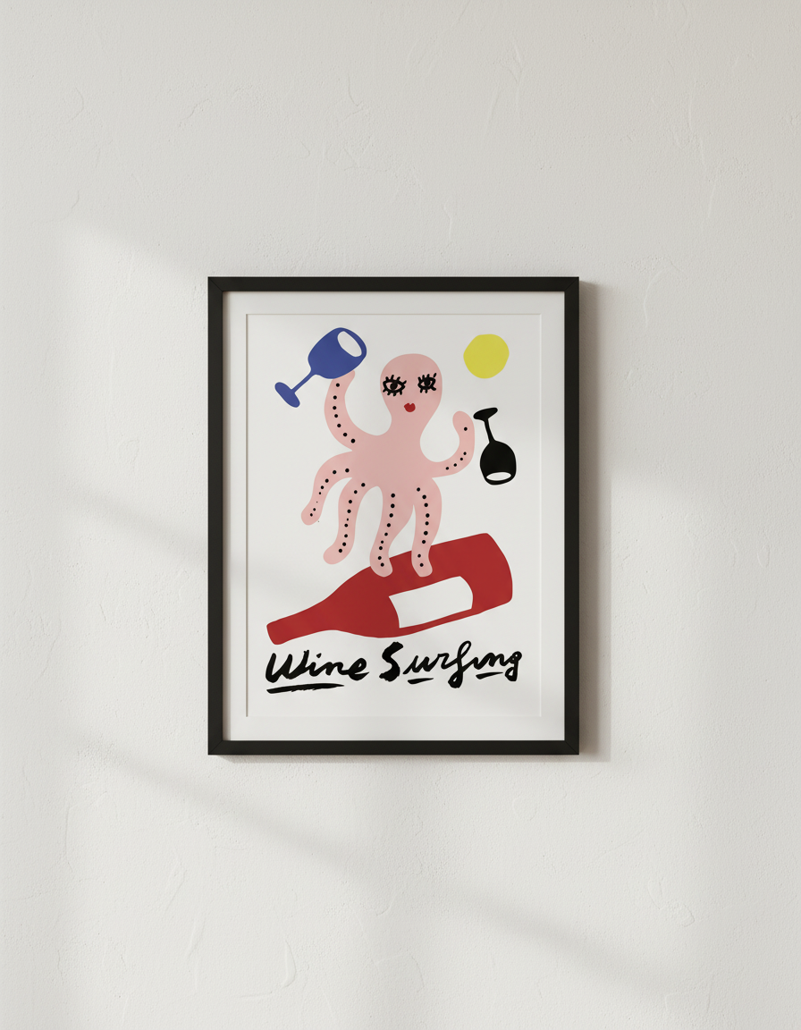 Affiche Wine Surfing